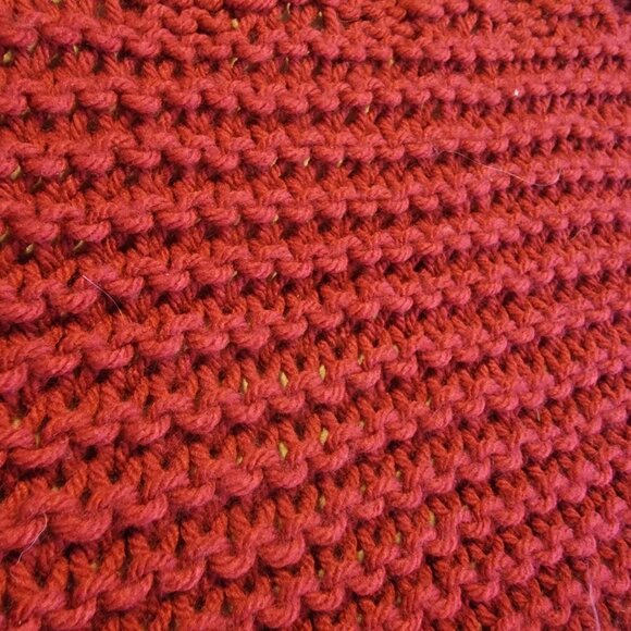 Giant Knit Scarf Shawl Wrap Red Burgundy Super‎ Soft Ends 80x20 - Picture 4 of 5